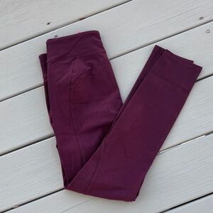 SPANX Maroon High-Waisted Leggings